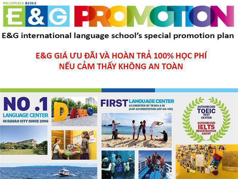 E&G giá ưu đãi và hoàn trả 100% học phí nếu cảm thấy không an toàn