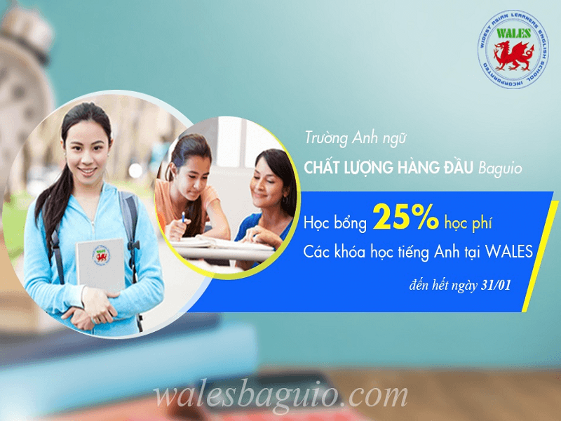 Học bổng khủng từ trường Anh ngữ WALES - Giảm 25% học phí