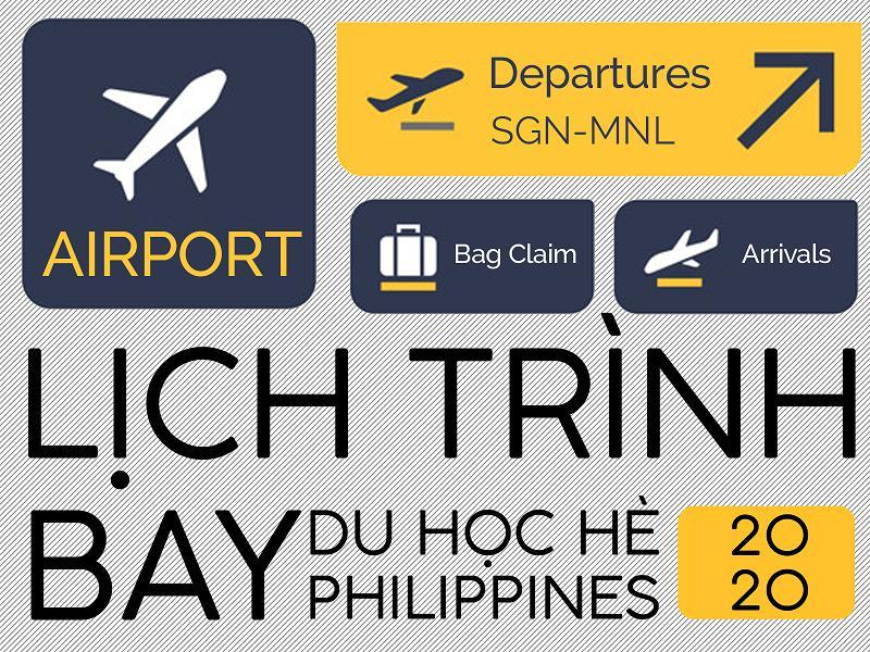 Lịch trình bay chương trình du học hè Philippines 2020