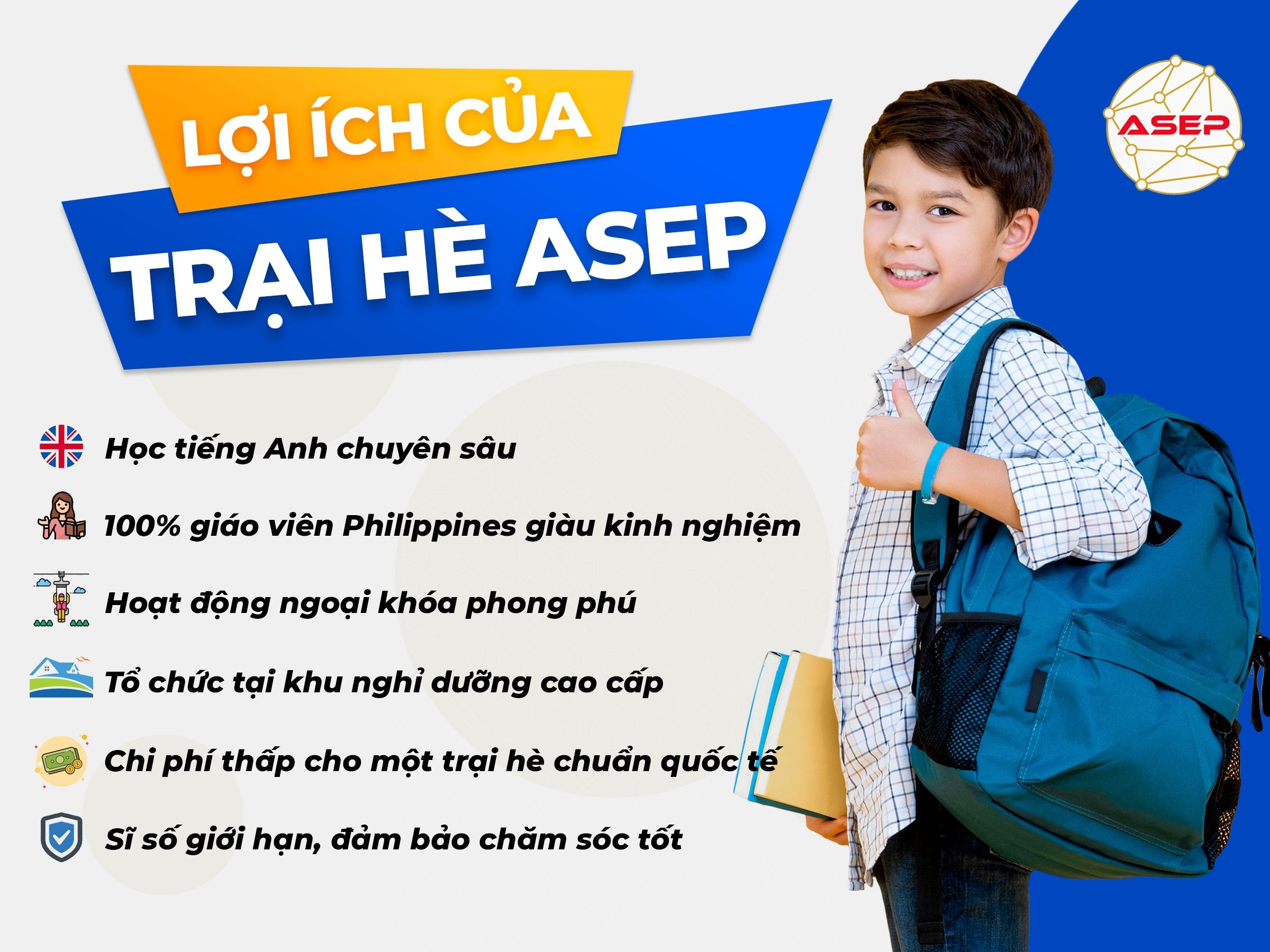 8 ưu điểm vượt trội của trại hè tiếng Anh ASEP