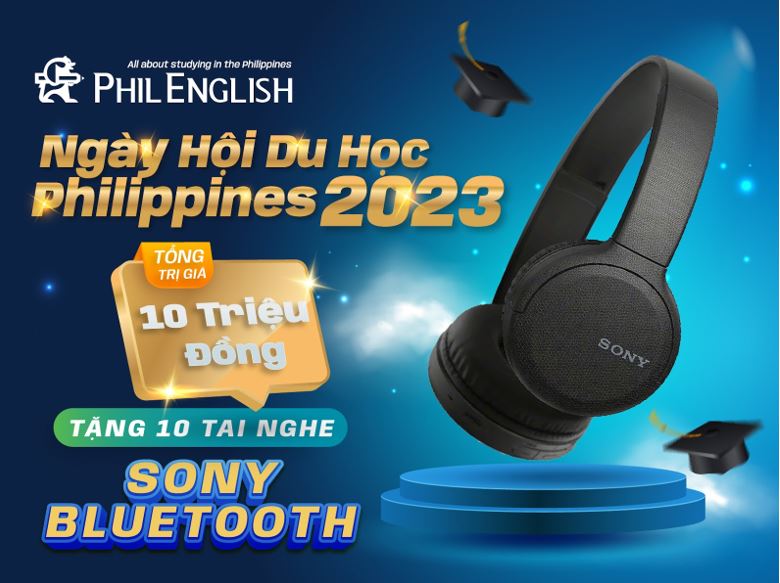 Tặng tai nghe Sony tại hội thảo du học Philippines 2023