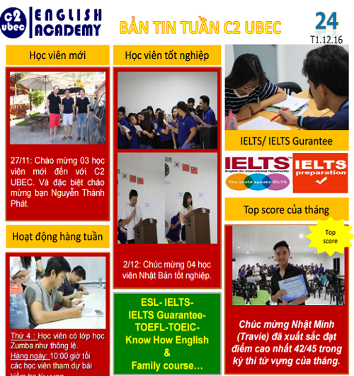 Bản tin C2 UBEC tuần 01 tháng 12 năm 2016