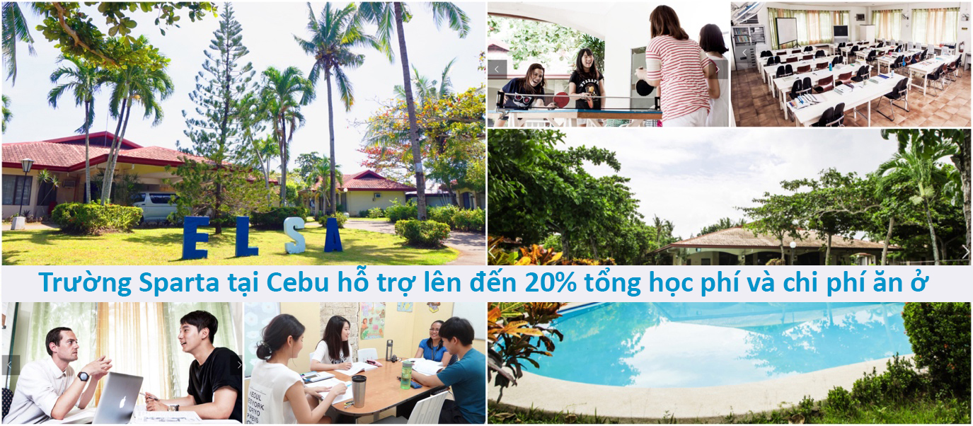 ELSA – Trường Sparta tại Cebu hỗ trợ lên đến 20% tổng học phí và chi phí ăn ở