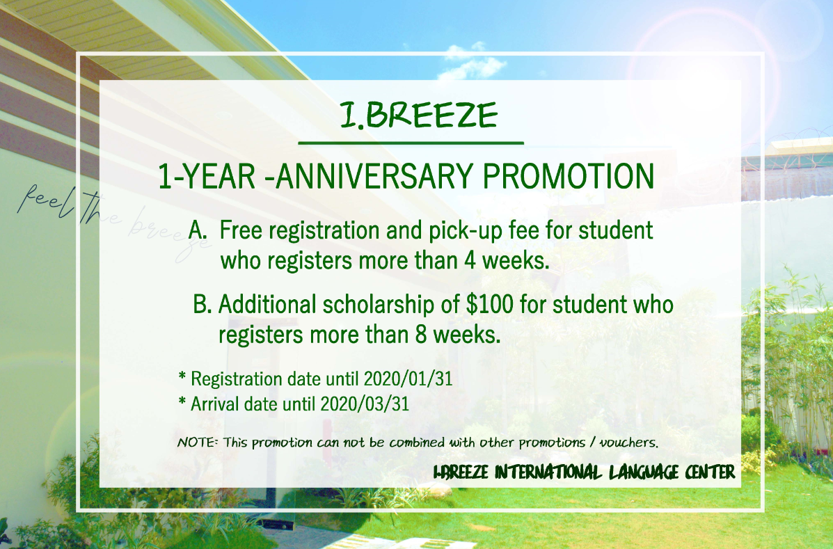 Trường Anh ngữ I.BREEZE ưu đãi kỷ niệm 1 năm campus mới!